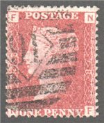 Great Britain Scott 33 Used Plate 78 - NF